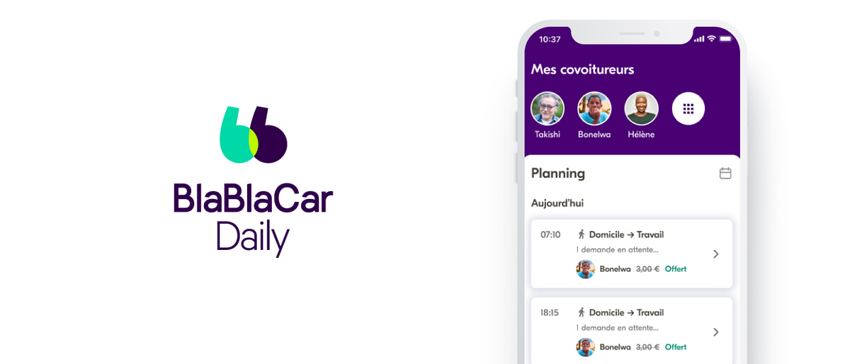 Застосунок BlaBlaCar Daily для щоденних поїздок